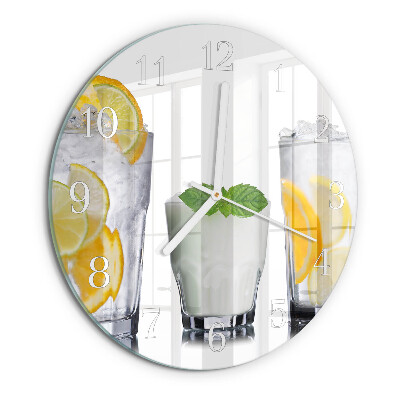 Glas wanduhr Zitronensäure