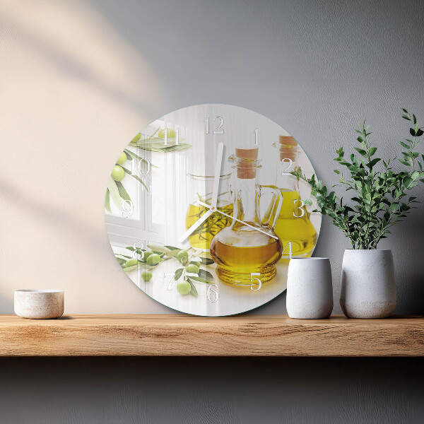 Glas wanduhr Öl