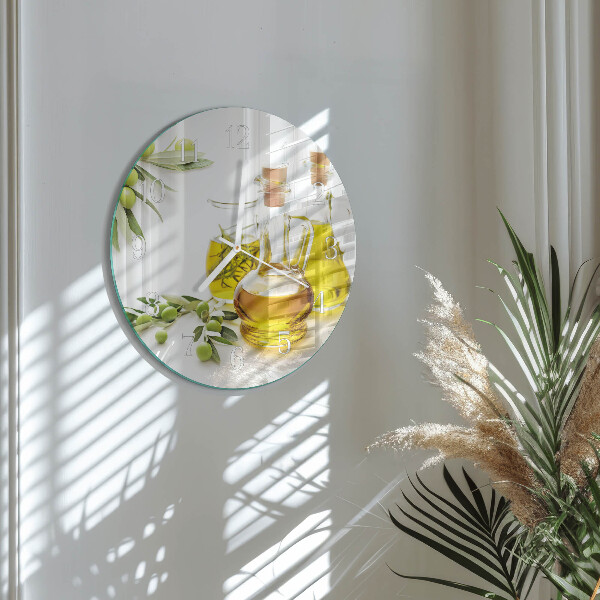 Glas wanduhr Öl