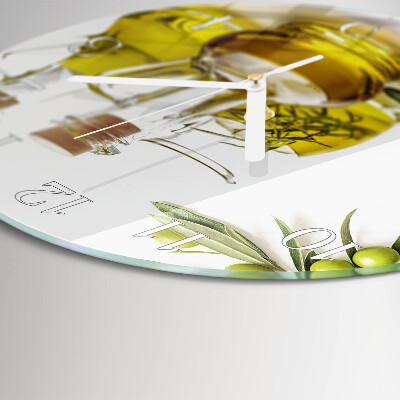 Glas wanduhr Öl