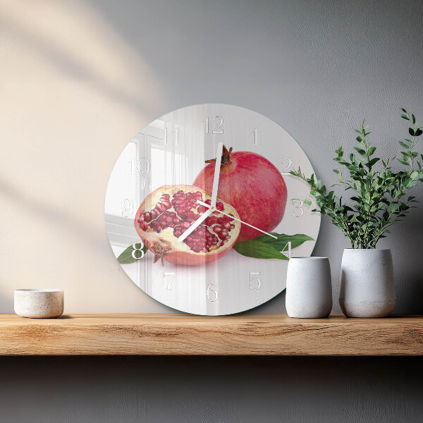 Glas wanduhr Granate