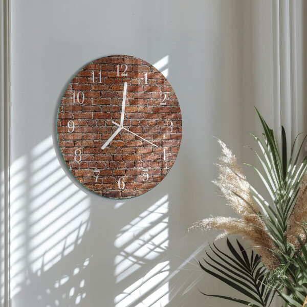 Glas wanduhr Ziegel