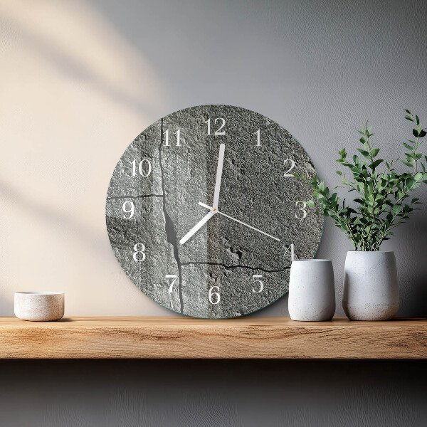 Glas wanduhr Naturstein