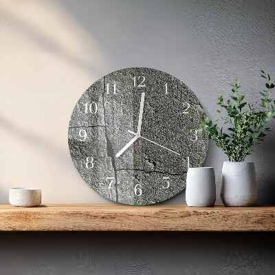Glas wanduhr Naturstein