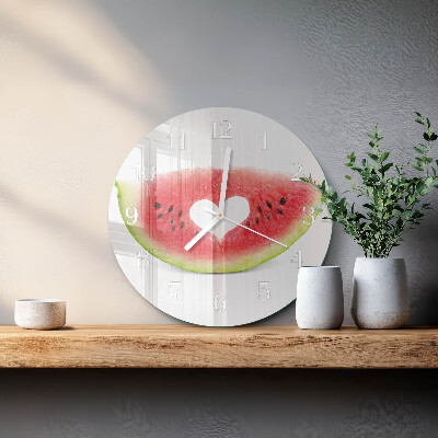 Glas wanduhr Wassermelone