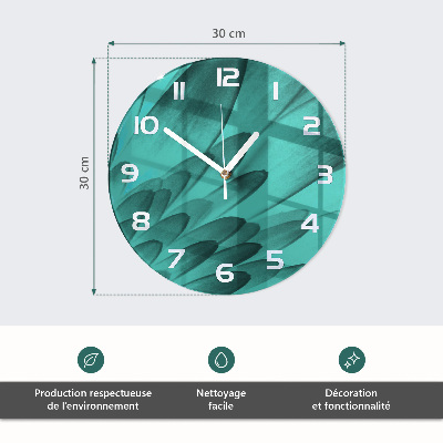 Glas wanduhr Oliven