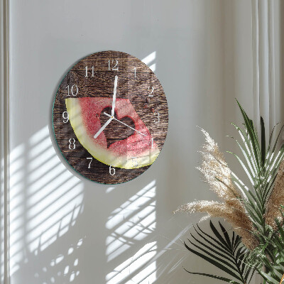 Glas wanduhr Wassermelone