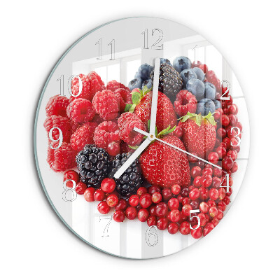 Glas wanduhr Obst