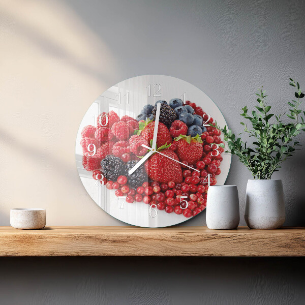 Glas wanduhr Obst