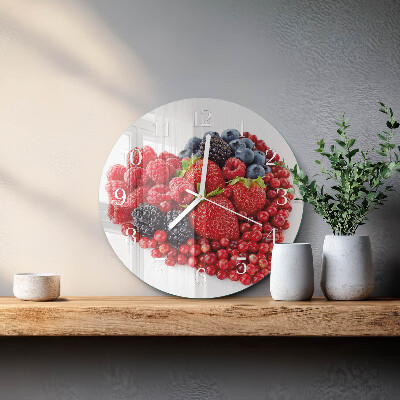 Glas wanduhr Obst