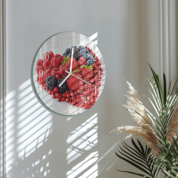 Glas wanduhr Obst