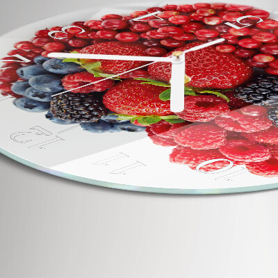 Glas wanduhr Obst