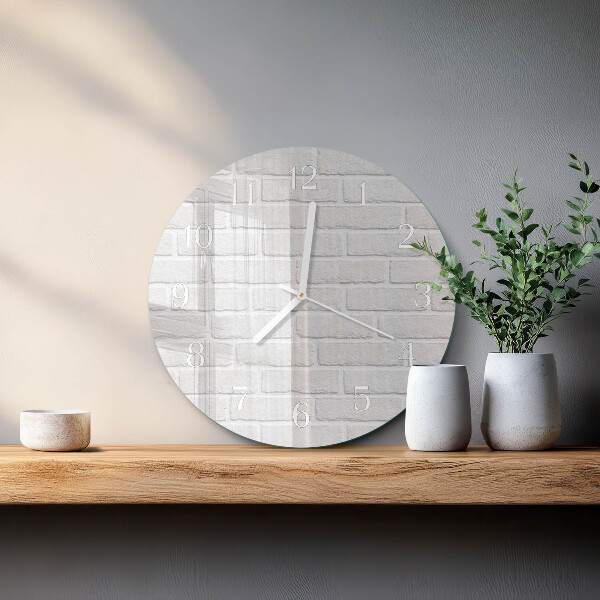 Glas wanduhr Ziegel