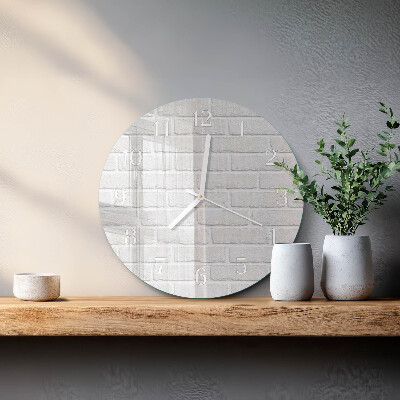 Glas wanduhr Ziegel