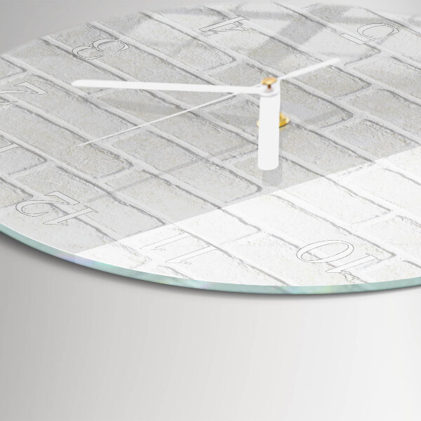 Glas wanduhr Ziegel