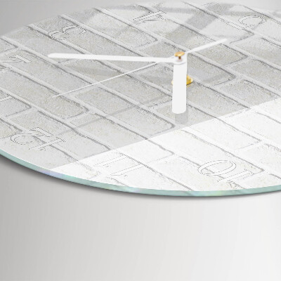 Glas wanduhr Ziegel