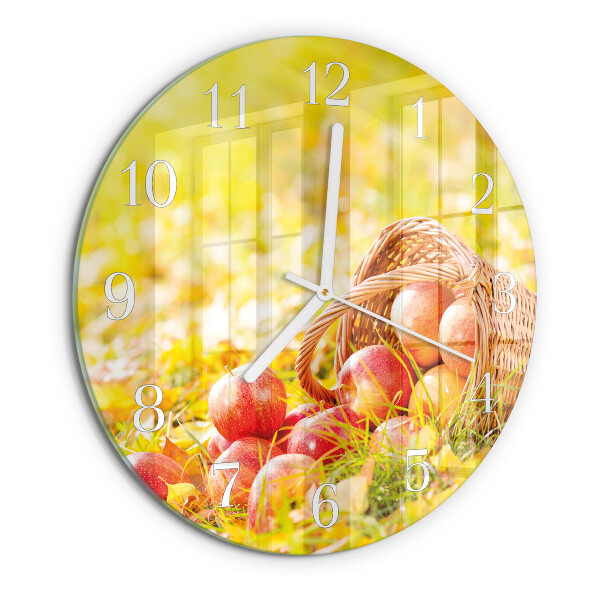 Glas wanduhr Äpfel