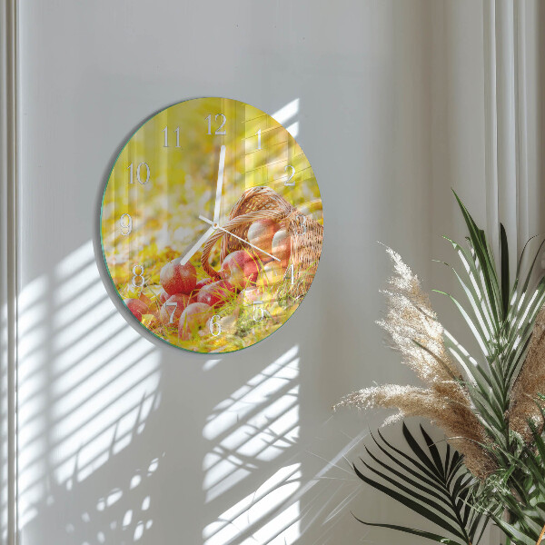 Glas wanduhr Äpfel