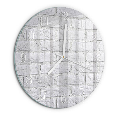 Glas wanduhr Ziegel
