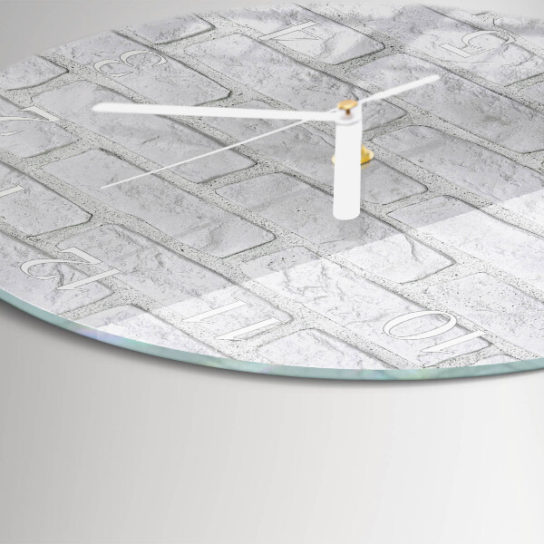 Glas wanduhr Ziegel