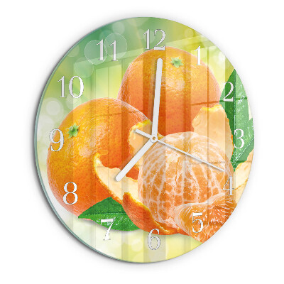 Glas wanduhr Orangen