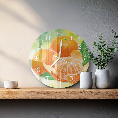 Glas wanduhr Orangen
