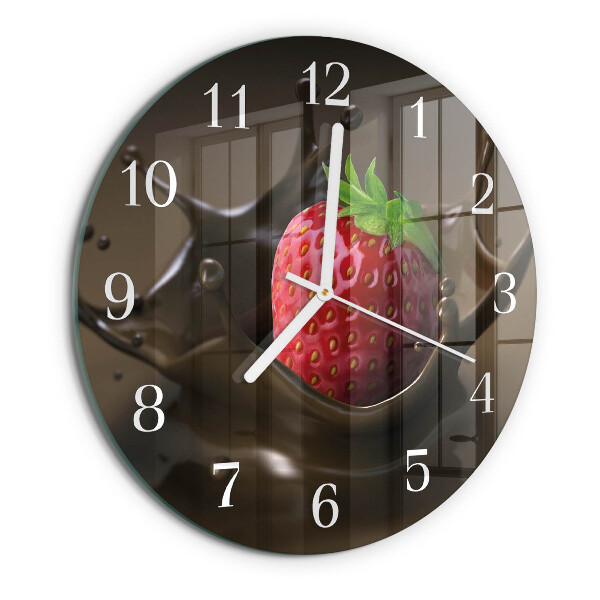 Glas wanduhr Schokolade