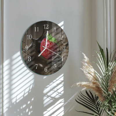 Glas wanduhr Schokolade