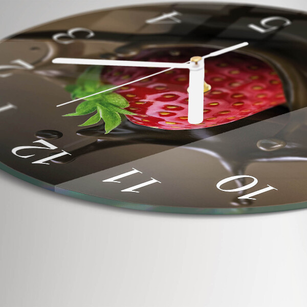 Glas wanduhr Schokolade