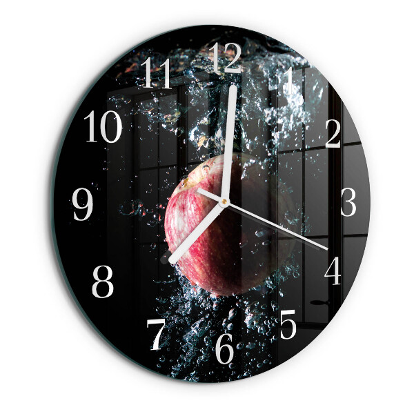 Glas wanduhr Apfel
