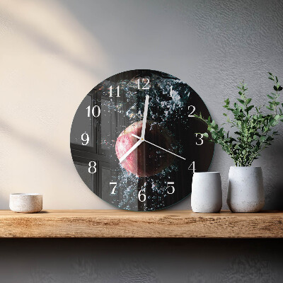 Glas wanduhr Apfel