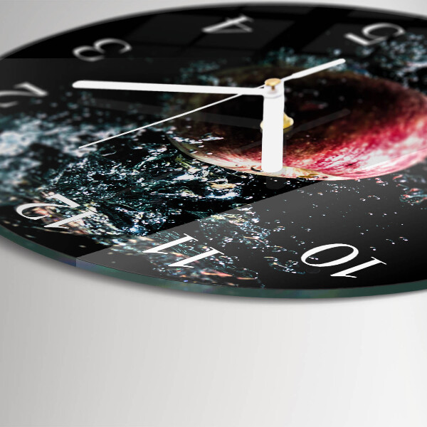 Glas wanduhr Apfel