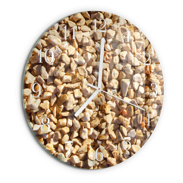 Glas wanduhr Kies