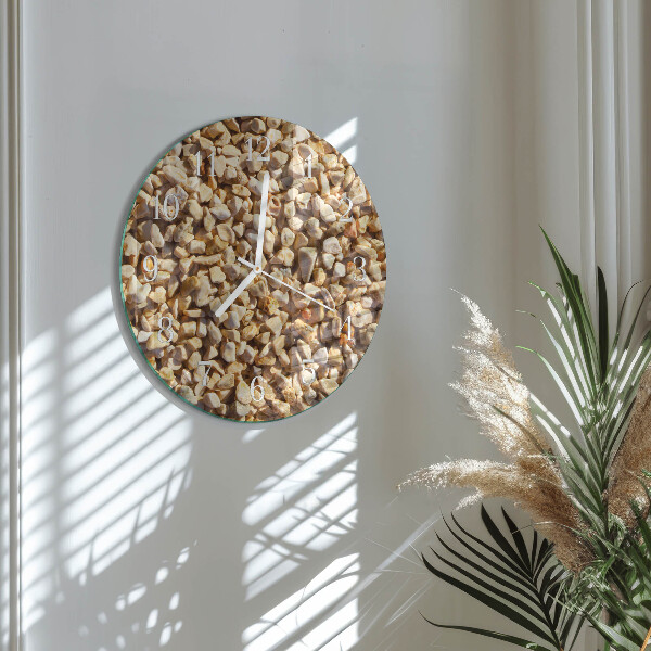 Glas wanduhr Kies