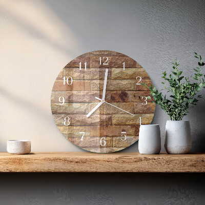 Glas wanduhr Ziegel