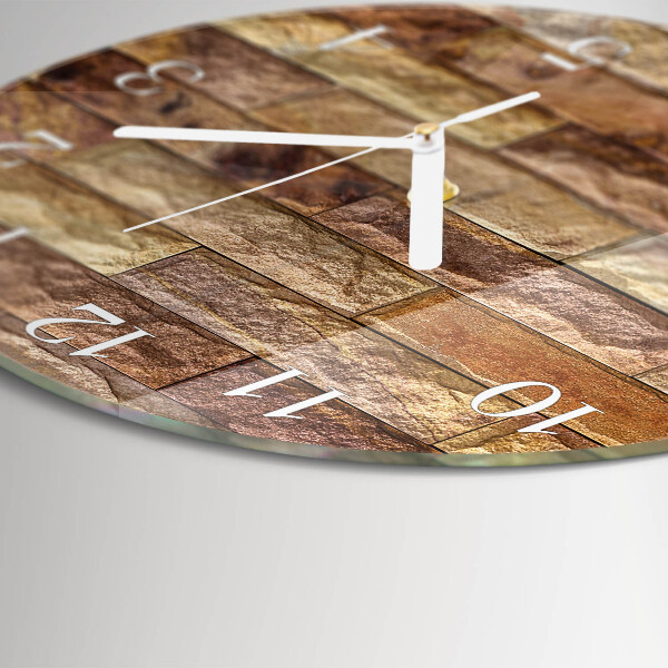 Glas wanduhr Ziegel