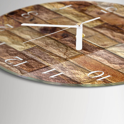 Glas wanduhr Ziegel