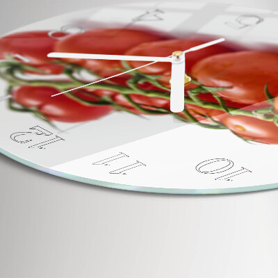 Glas wanduhr Tomaten