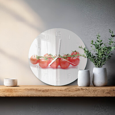 Glas wanduhr Tomaten