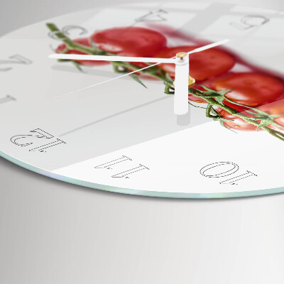 Glas wanduhr Tomaten