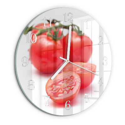 Glas wanduhr Tomaten