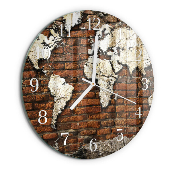 Glas wanduhr Kontinente