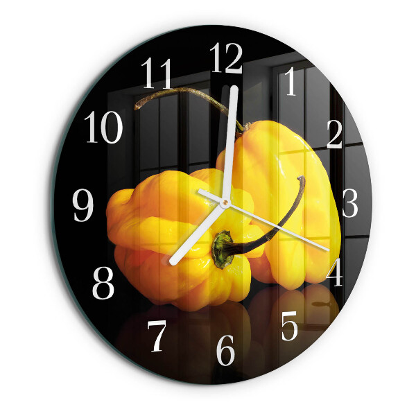 Glas wanduhr Pfeffer