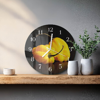 Glas wanduhr Pfeffer