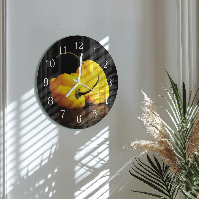 Glas wanduhr Pfeffer