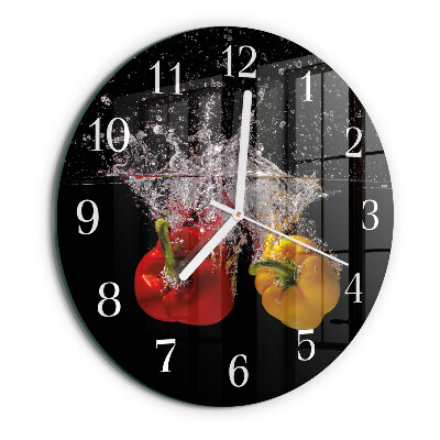 Glas wanduhr Pfeffer