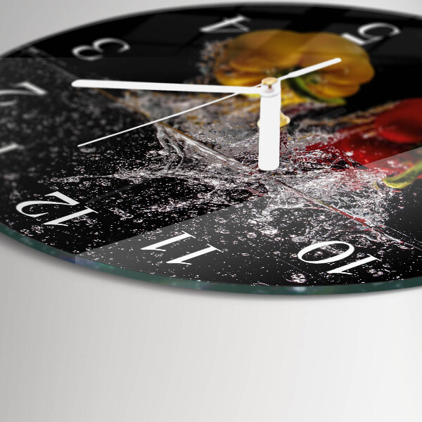 Glas wanduhr Pfeffer