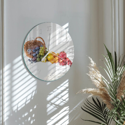 Glas wanduhr Obst