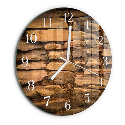 Glas wanduhr Steine