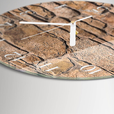 Glas wanduhr Steine